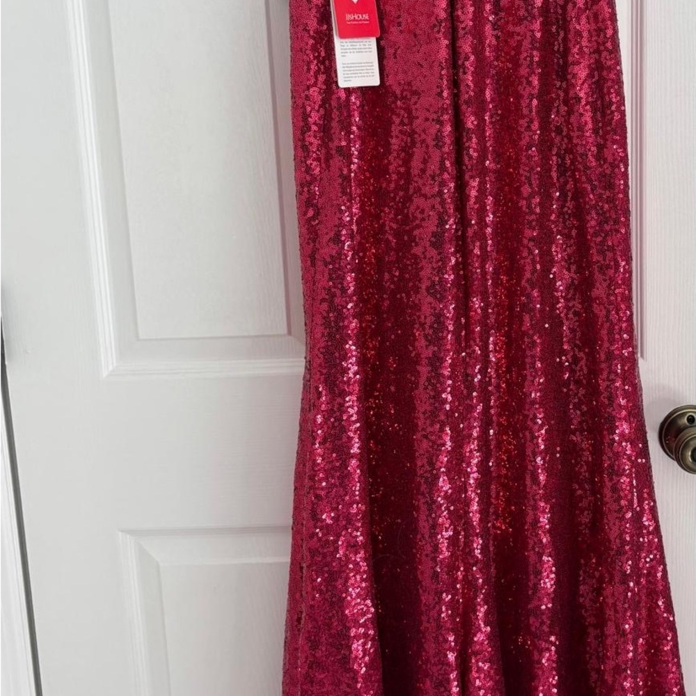 Elegant Pink Sequin Dress